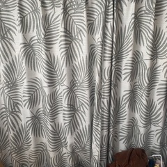 カーテン　リーフデザイン　レースカーテンの画像