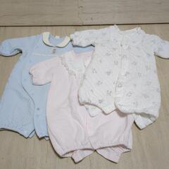 お下がりどうですか？　美品　新生児　カバーオール　ドレスオール　...