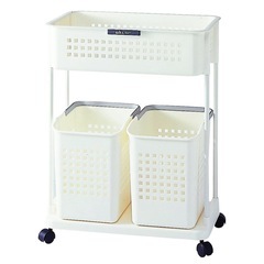 【極美品】アスベル ランドリーバスケット キャスター付き 6/2...