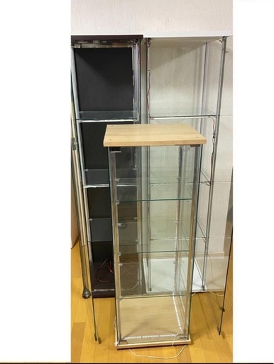 奈良県引き取り限定】IKEAデトルフ ＆不二貿易フィギュアケース5点セット