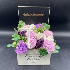 ○ソープフラワー エレガントボックス M シャボンフラワー 薔薇 バラ