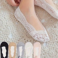 新品 レースフットカバー ベージュ4足セット　
