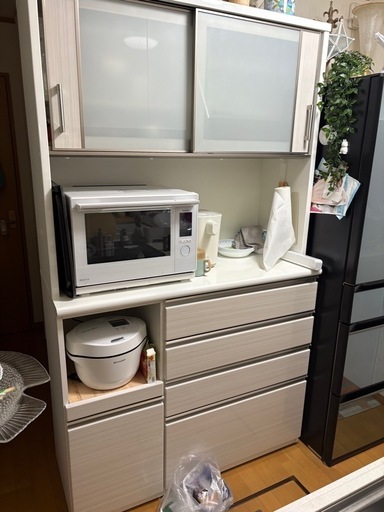 食器棚　キッチンボード ニトリ ポスティア 120KB WH