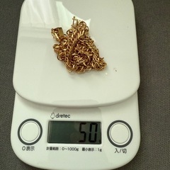 k18 Mカット　トリプル　50g 45cm 喜平ネックレスの画像