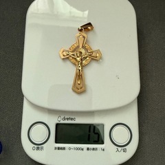 k18 特大クロスペンダント　15g 即日発送の画像
