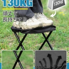 【新品未使用】折りたたみ椅子 アウトドアチェア コンパクト ケース一体型 持ち運び便利の画像