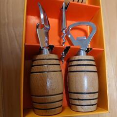 3PIECE　BAR SET　栓抜き　缶切り　オープナー　未使用　レトロの画像