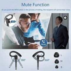 1 / 6 ワイヤレスヘッドフォン5.3Bluetoothハンズフリー専用内蔵HDマイクの画像