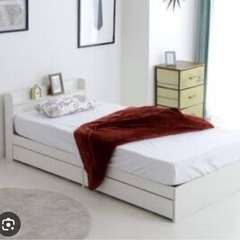 ニトリ  シングル棚・コンセント・引出し付収納ベッドフレーム(I...