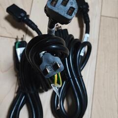 電源ケーブル 5本セット 3ピンプラグの画像