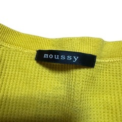 moussy イエロー 五分袖 ニットの画像