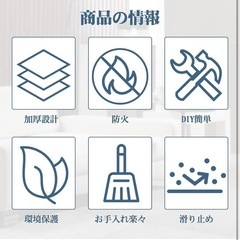 〜取引中〜【新品60枚】フロアタイル 大理石 60枚セット 約3畳分 置くだけ 床暖房対応 フローリングの画像