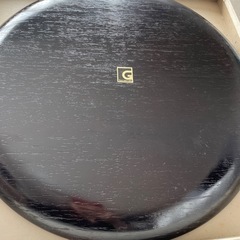 【新品未使用】ゴールドクラフト　紫檜　丸盆　33cmの画像