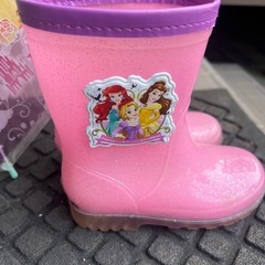 ディズニー傘長靴水筒セット　の画像