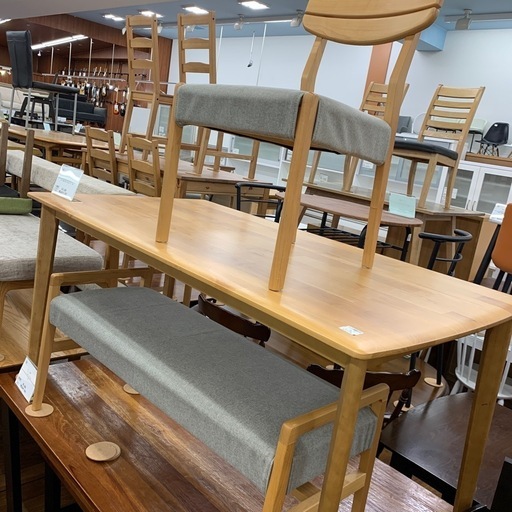 【軽トラ無料貸し出し】【ニトリ】【ベンチダイニング3点セット】【トレファク所沢店】