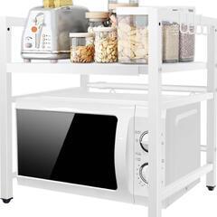電子レンジラック 幅39-63cm 新品　キッチンラック　レンジ台　キッチン棚の画像