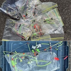 中古釣具セット（舟釣り用：釣竿、電動リールとバッテリー、　仕掛け、おもり）譲りますの画像