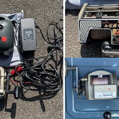 中古釣具セット（舟釣り用：釣竿、電動リールとバッテリー、　仕掛け、おもり）譲りますの画像