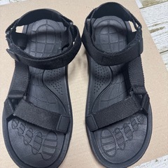 ブラック スポーツサンダル アウトドア用