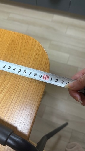 無垢材ダイニングテーブル＆IKEAチェア4脚セット