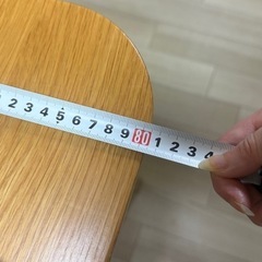 無垢材ダイニングテーブル＆IKEAチェア4脚セットの画像