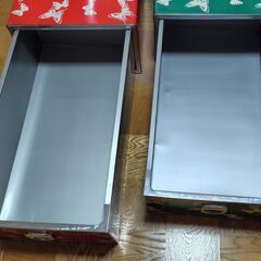 ブリキ　衣装ケース　昭和レトロ　（2個）の画像