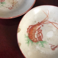 エビの図、小皿、の画像