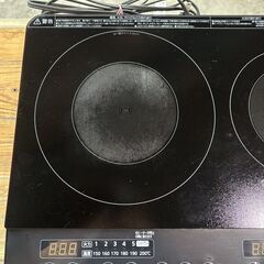 中古品　２口IHコンロ　IHK-WKT23-B　２０２２年製　　　　Mの画像
