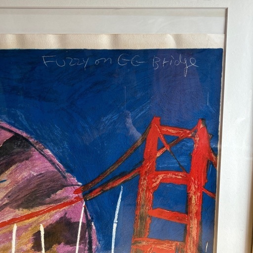 マイケルルー　猫　画題Fuzzy on GG Bridge マイケルルー猫画題Fuzzy on GG Bridge (さっち) 糸島の家具の