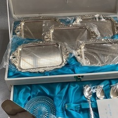未使用極美品  AZUMA  銀仕上げ　カトラリーセット　全7種19品の画像