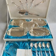 未使用極美品  AZUMA  銀仕上げ　カトラリーセット　全7種19品