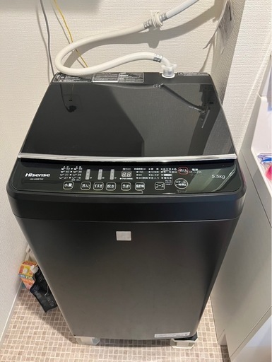 Hisense 5.5kg 洗濯機 ブラック　縦型