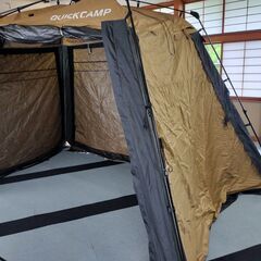  [クイックキャンプ] ワイドスクリーンタープ、テント ワンタッチ 4m×2.8m テント 4人用の画像