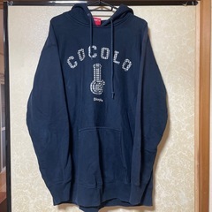 Cocolo チェック柄ロゴ パーカー XL