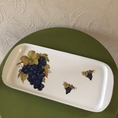 ぶどう柄　長皿　陶器　陶磁器　　ドイツ　