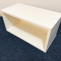 ローボード オープンラック 縦・横置き自在 テレビ台ホワイト 収納棚完成品 リビングボードの画像