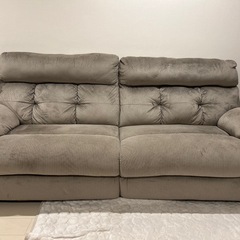 【美品】アシュレイ リクライニングソファー（グレー・ふかふか快適...
