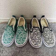 VANS スリッポン 14cm グリーン キッズの画像