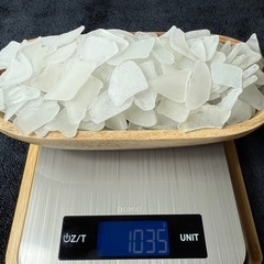 天然シーグラス　ホワイト系　1,000g