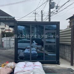 3×6ｍ ガラス張り ショールームなどにも プレハブハウス 庇付...