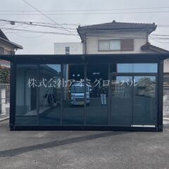 3×6ｍ ガラス張り ショールームなどにも プレハブハウス 庇付き豪華仕様 全国ＯＫ 事務所や店舗にもの画像