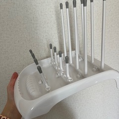 ホワイト 哺乳瓶スタンド プラスチック製
