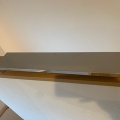 ステンレス排気口カバー兼コンロ奥ラック60cm フラットタイプ　の画像