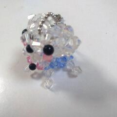 【新品未使用】ビーズ　アクセサリー　チワワ＆ピンポン　ハンドメイド品の画像