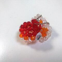 【新品未使用】ビーズ　アクセサリー　チワワ＆ピンポン　ハンドメイド品の画像