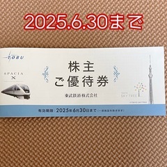 【東武鉄道　株主優待券】
