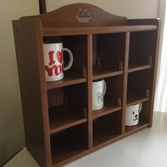 カントリー調マグカップディスプレー　　スパイス棚にもの画像