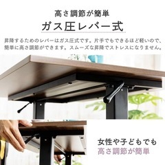 【複数在庫あり】昇降スタンディングデスク　ナチュラルカラーの画像