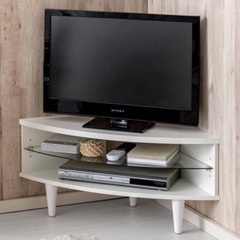 白　テレビ台 コーナー おしゃれ テレビボード