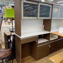 ニトリ　二枚扉レンジボード　ブラウン